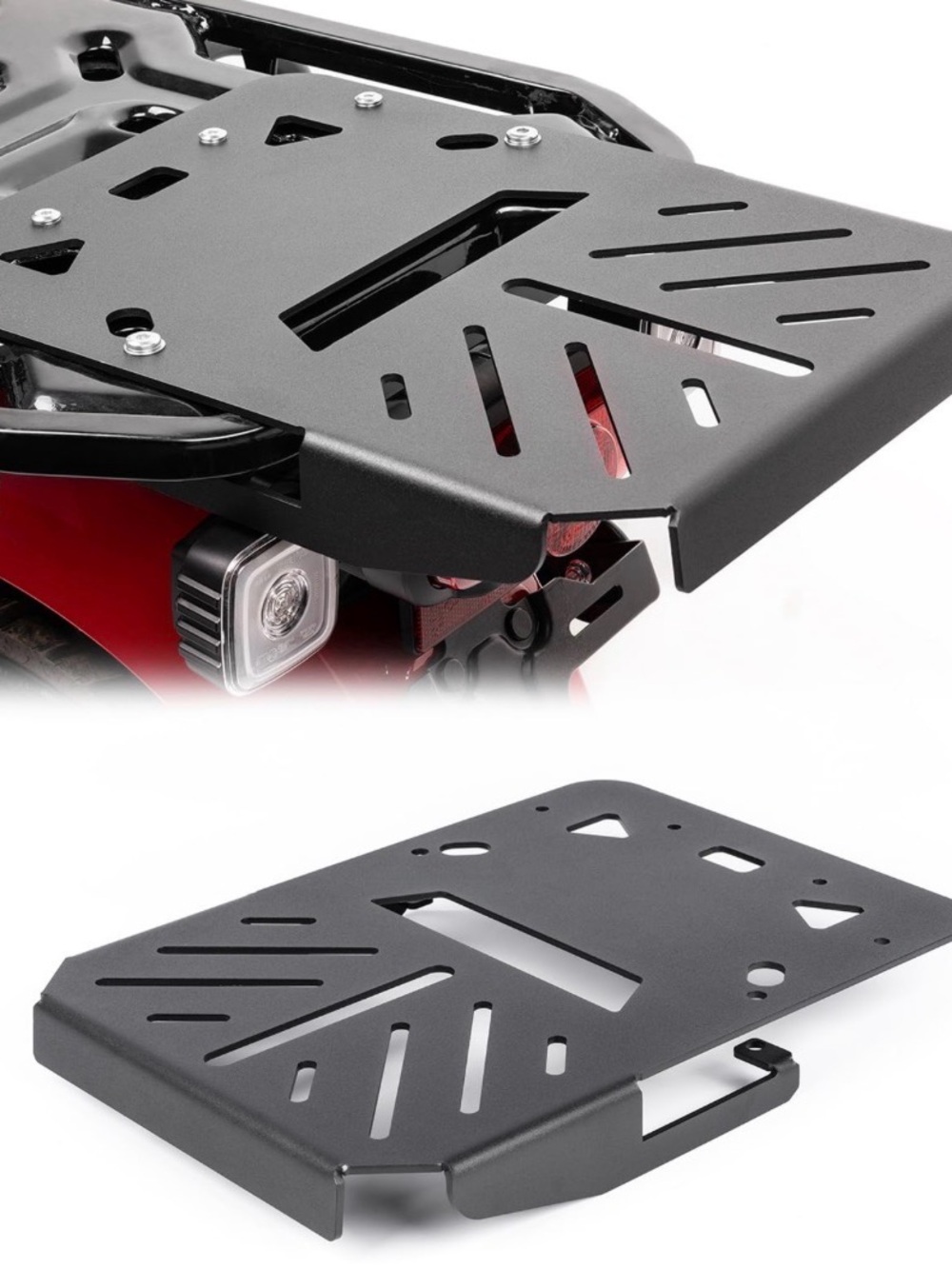 Universal Black Rear Rack Mounting Plate for Home & Outdoor Gear